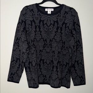 Vintage Jones New York Merino Wool Whimsigoth Patterned Comfy Sweater 90’s